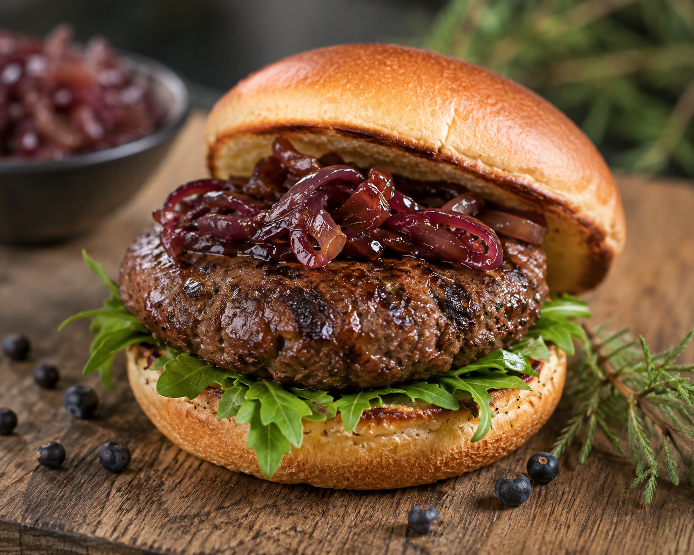 Venison & Juniper Burgers