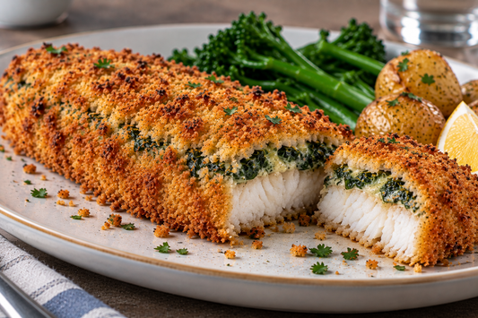 Breaded Haddock Florentine