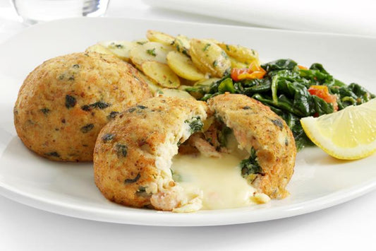 Smoked Haddock & Salmon With Cheese Fishcake